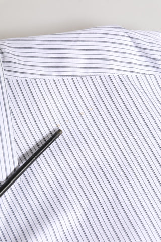 Dolce & Gabbana White Stripes Long Sleeves GOLD Dress Shirt