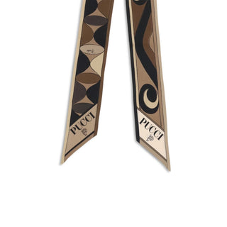 Emilio Pucci Brown Silk Scarf