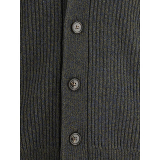 Brooksfield Green Fleece Wool Cardigan