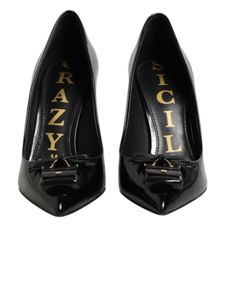 Dolce & Gabbana Black Bag Embellished Heels Pumps Shoes