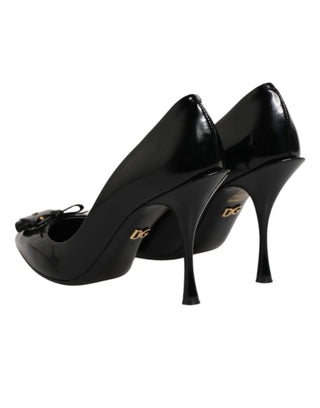 Dolce & Gabbana Black Bag Embellished Heels Pumps Shoes