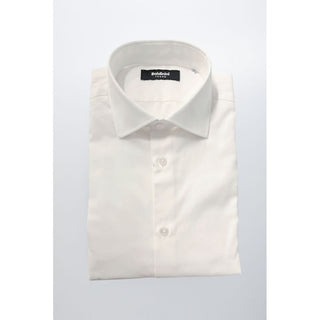 Baldinini Trend White Cotton Men Shirt