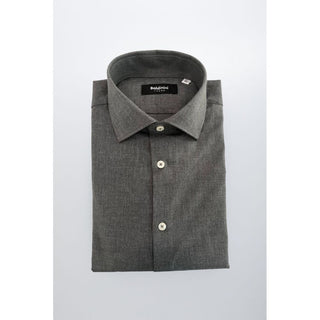Baldinini Trend Gray Cotton Men's Shirt