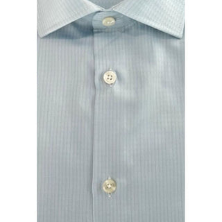 Baldinini Trend Light Blue Cotton Men Shirt