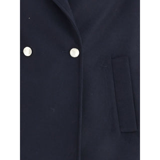 Cruna Blue Fleece Wool Coat
