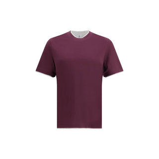 Brunello Cucinelli Purple Cotton T-Shirt