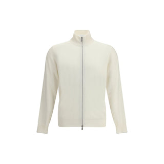Brunello Cucinelli White Cashmere Cardigan