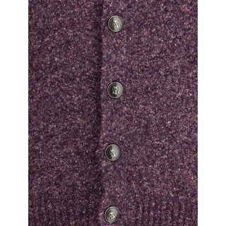 Brunello Cucinelli Purple Alpaca Vicugna Pacos Cardigan