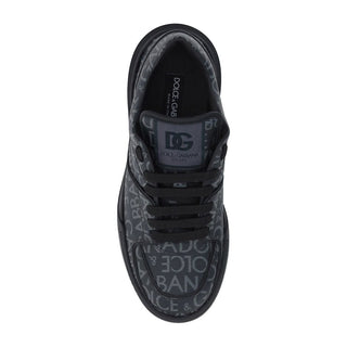 Dolce & Gabbana Black Cotton Low Top Sneakers
