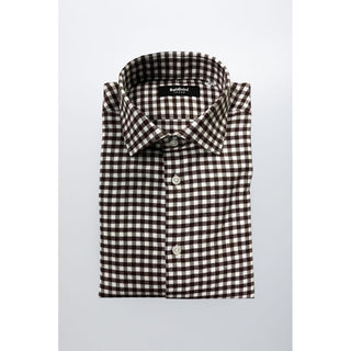 Baldinini Trend Brown Cotton Men's Shirt