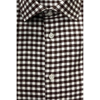 Baldinini Trend Brown Cotton Men's Shirt