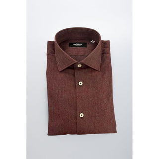 Baldinini Trend Red Cotton Men's Shirt