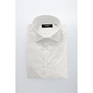 Baldinini Trend White Cotton Men Shirt