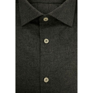 Baldinini Trend Gray Cotton Men Shirt