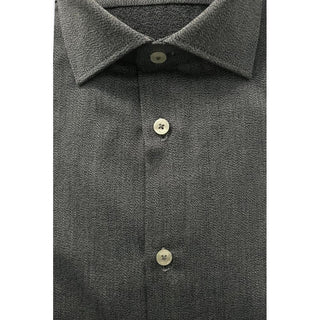 Baldinini Trend Gray Cotton Men Shirt