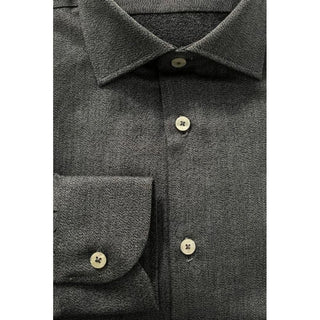 Baldinini Trend Gray Cotton Men Shirt