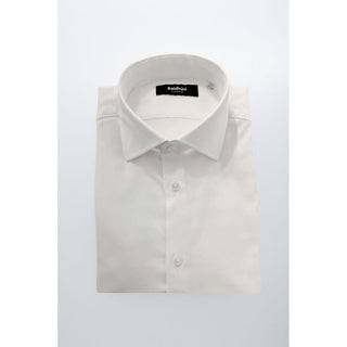 Baldinini Trend White Cotton Men's Shirt