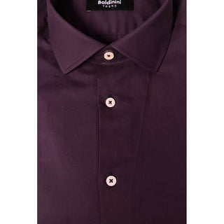 Baldinini Trend Purple Cotton Shirt