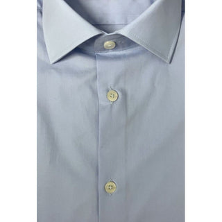 Baldinini Trend Light Blue Cotton Men Shirt