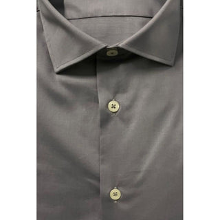 Baldinini Trend Gray Cotton Men Shirt