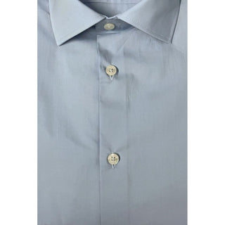 Baldinini Trend Light Blue Cotton Men Shirt