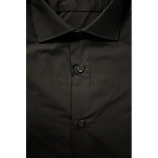 Baldinini Trend Black Cotton Men's Shirt