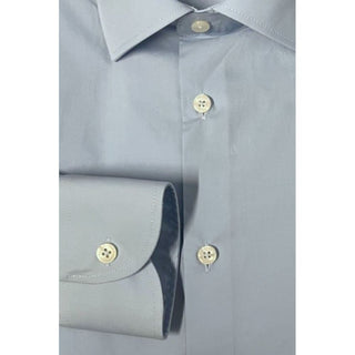 Baldinini Trend Light Blue Cotton Men Shirt
