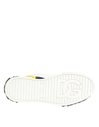 Dolce & Gabbana Multicolor Leather Graffiti Low Top Sneakers Shoes