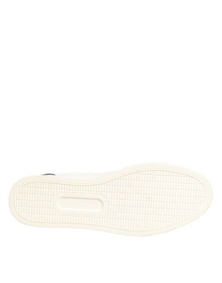 Dolce & Gabbana White Blue Leather Logo Patch Sneakers Shoes