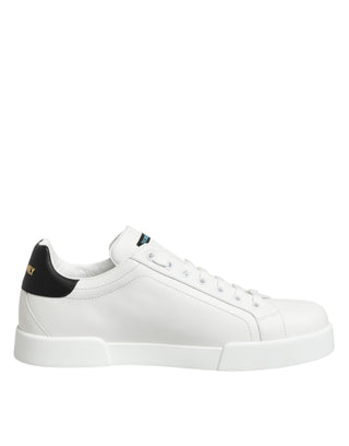 Dolce & Gabbana White Leather #DGFAMILY Men Sneakers Shoes