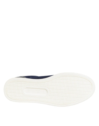 Dolce & Gabbana Blue Leather Suede Low Top Sneakers Shoes