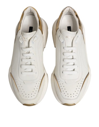 Dolce & Gabbana White Gold Daymaster Low Top Sneakers  Shoes