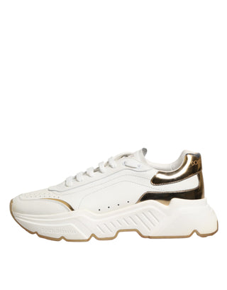 Dolce & Gabbana White Gold Daymaster Low Top Sneakers  Shoes