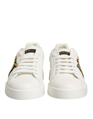 Dolce & Gabbana White Crown Patch Portofino Men Sneakers  Shoes