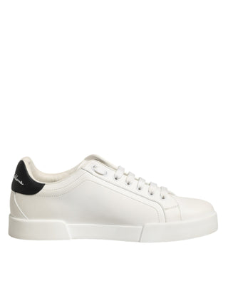 Dolce & Gabbana White Crown Patch Portofino Men Sneakers  Shoes