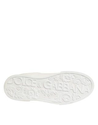 Dolce & Gabbana White Crown Patch Portofino Men Sneakers  Shoes