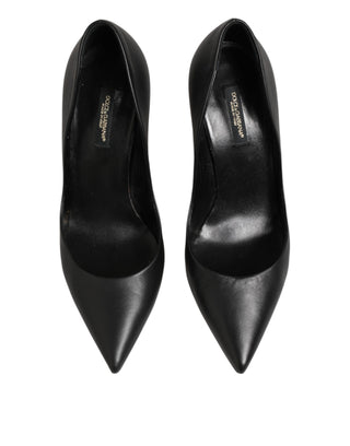 Dolce & Gabbana Black Patent Leather High Heels Pumps Shoes