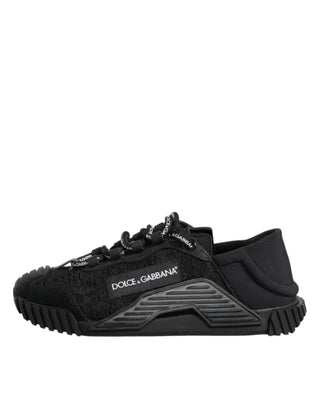 Dolce & Gabbana Black Logo Lace Low Top NS1 Sneakers Shoes