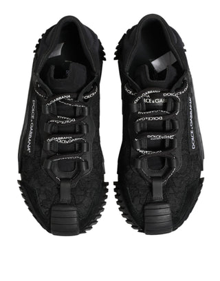 Dolce & Gabbana Black Logo Lace Low Top NS1 Sneakers Shoes