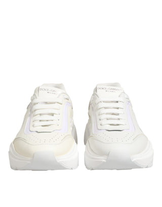 Dolce & Gabbana White Leather Daymaster Low Top Sneakers Shoes