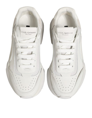 Dolce & Gabbana White Leather Daymaster Low Top Sneakers Shoes