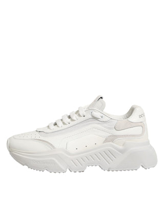 Dolce & Gabbana White Leather Daymaster Low Top Sneakers Shoes