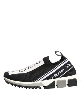 Dolce & Gabbana Black Logo Low Top Sorrento Sneakers Shoes