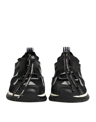 Dolce & Gabbana Black Mesh Sorrento Trekking Sneakers Shoes