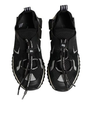 Dolce & Gabbana Black Mesh Sorrento Trekking Sneakers Shoes