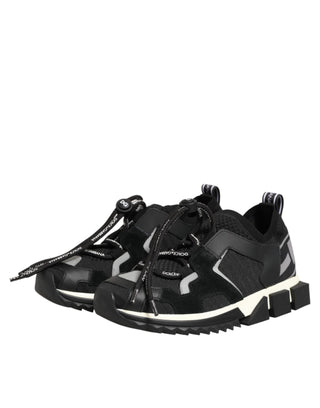 Dolce & Gabbana Black Mesh Sorrento Trekking Sneakers Shoes