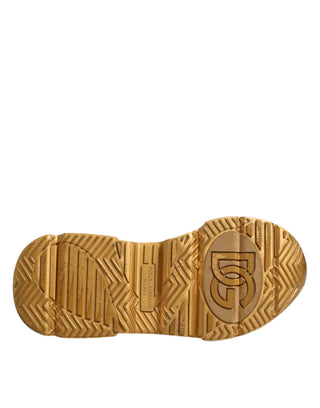 Dolce & Gabbana White Gold Daymaster Low Top Sneakers Shoes