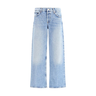 Agolde Blue Cotton Straight-Leg Jeans