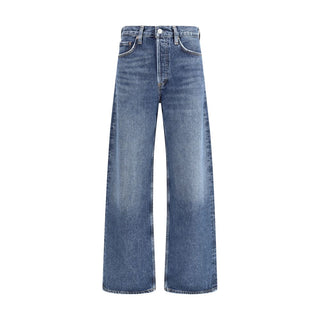 Agolde Blue Cotton Straight-Leg Jeans