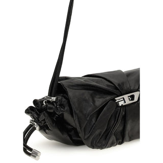 Diesel Black Calf Leather Bos Taurus Shoulder Bag